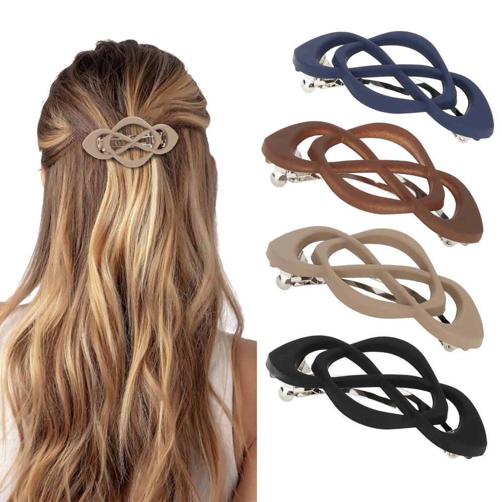 Amariver Vintage French Barrette Clip in rose color for elegant daily wear.