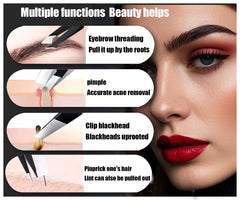 Amasodaon tweezers set covers versatile removal of ingrown hairs, splinters, and facial fuzz.