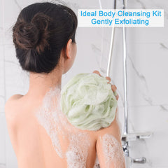 AmazerBath esponja lufa, uso en ducha, genera espuma densa con poco gel.