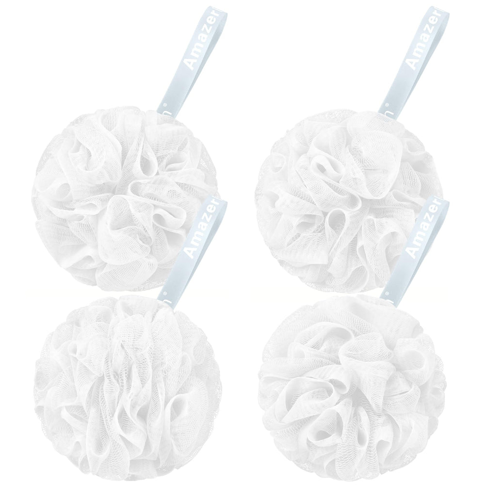 AmazerBath esponja lufa blanca, limpieza suave para piel sensible.