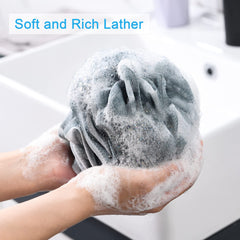 AmazerBath lufa azul espuma densa con poco gel