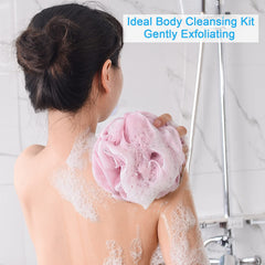 AmazerBath esponja exfoliante rosa para exfoliar y suavizar la piel