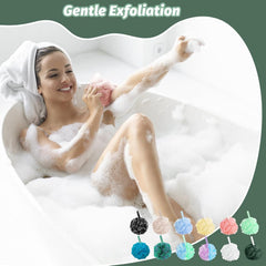 Amazerbst loofah with shower gel creates rich lather.