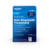 Amazon Basic Care Minoxidil 5% foam targets the top scalp for potential regrowth in men 18+.