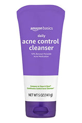 Amazon Basics Acne Wash 3-pack tubes for easy travel and daily use.