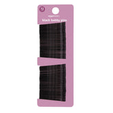 Amazon Basics Bobby Pins black 72-count close-up showing secure hold.