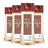 Amazon Basics Body Oil Gel with Cocoa Butter bottle front for very dry skin