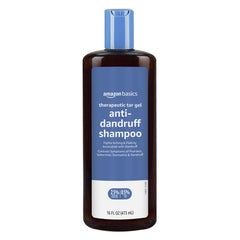 Amazon Basics champú terapéutico con alquitrán de hulla en botella de 473 ml para aliviar picor.