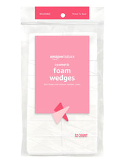 Amazon Basics cosmetic foam wedges with a large smooth surface for even foundation.