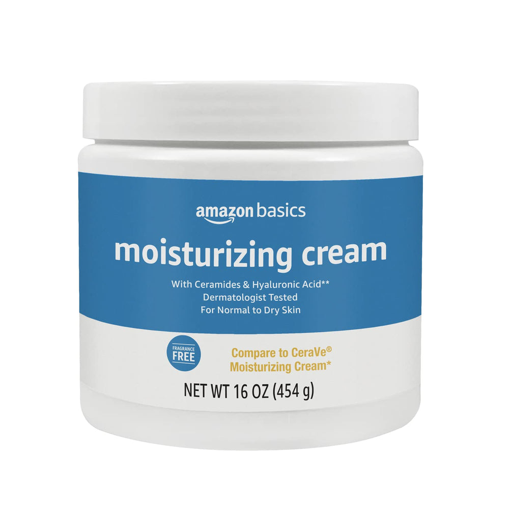 Amazon Basics crema hidratante para rostro y cuerpo sin fragancia, hidrata la piel