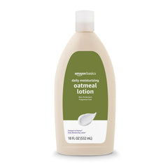 Amazon Basics six-pack display highlighting value and long-lasting moisturization for daily use