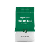 Amazon Basics Epsom Salt Soaking Aid bag for 3-pound pack and easy storage
