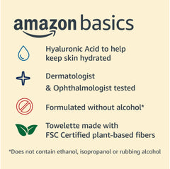 Amazon Basics makeup remover wipes removing waterproof mascara in action.