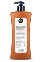 Amazon Basics crema corporal manteca cacao, textura no grasa para uso diario.
