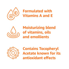 Amazon Basics Moisturizing Body Oil lavender image promotes calming routine.