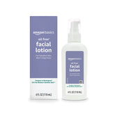 Amazon Basics oil-free facial moisturizer pump bottle for sensitive skin.