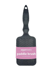 Amazon Basics paddle brush with gentle detangling for wet or dry hair.