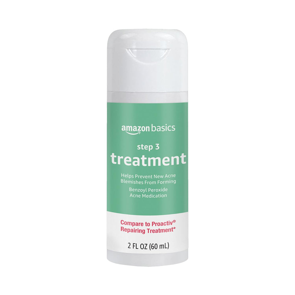 Amazon Basics sistema acne 3 pasos, botella de 2 onzas para uso diario y control de brotes.