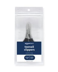 Amazon Basics toenail clippers with curved blade for precise nail shaping