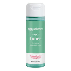 Tónico Amazon Basics Toner: botella de 4 oz para revitalizar la piel y limpiar poros.