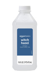 Amazon Basics Witch Hazel bottle front showing unscented formula for gentle skin care