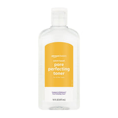 Amazon Basics Witch Hazel Toner bottle pour for refreshing toning and cleansing