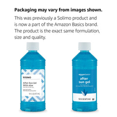 Amazon Basics after sun gel aloe vera apply demonstrates cooling relief for irritated skin