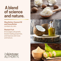 Ambi African Black Soap Bar ingredients shea butter and coconut oil.
