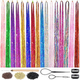 Amchoice Hair Tinsel Kit in 16 colors for vivid, customizable sparkle.
