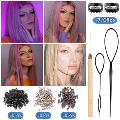 Amchoice Hair Tinsel Kit features 48-inch extensions for versatile styling and trimming.