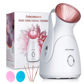 Amconsure nano ionic face steamer with 100ml tank delivering quick warm mist for hydration