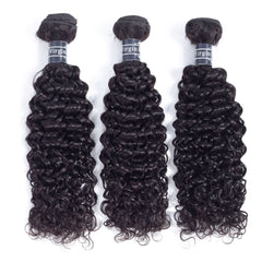 Amella 16-inch Brazilian curly weave creates flowing length with soft shine