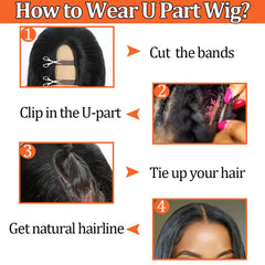 Amella U-Part Wig 150 density creates natural fullness without bulk.