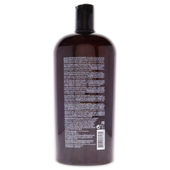 Close-up of American Crew label highlights the daily moisturizing formula.