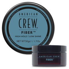 American Crew Fiber, botella 1-7oz, ofrece fijación alta y acabado mate para cabello corto.