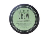 American Crew Forming Cream bottle close-up, two-pack, showing natural hold