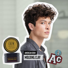 American Crew Hair Molding Clay, textura maleable para crear estilos con control y movimiento.