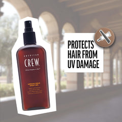 Envase ergonómico de American Crew spray, fácil manejo
