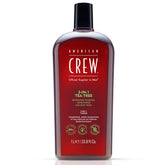 American Crew Tea Tree 3-in-1 bottle delivering refreshing cleansing for hair and skin.