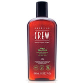 AMERICAN CREW 3-en-1 con árbol de té, limpieza suave para cabello y piel.