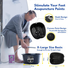 American Wellness Authority AWA foot bath basin in use relaxing feet after a long day