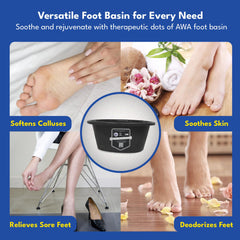 American Wellness Authority AWA foot bath basin side view emphasizes sturdy walls for extended soaks
