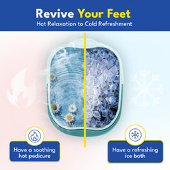 American Wellness Authority foot bath tub with massage nodes provides soothing foot stimulation at home.
