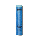 Amika Hydro Rush conditioner bottle close-up highlighting deep hydration for dry hair