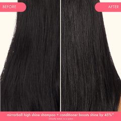 amika Mirrorball High Shine + Protect Shampoo foam-rich wash nourishes strands