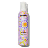 Amika Plus Size Perfect Body Hair Mousse bottle closeup showing sleek packaging for instant fullness.