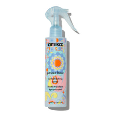 Amika Power Hour bottle with curling spray for hydrated curls