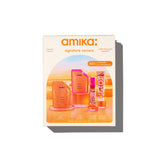 Amika Signature Saviors essential trial set shampoo bottle showing sulfate-free cleansing and hydration