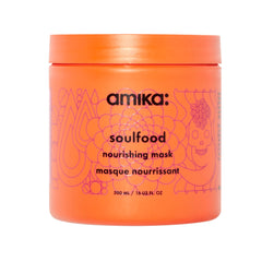 Amika Soulfood nourishing mask jar close-up highlighting rich hydration
