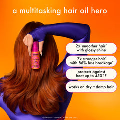 Amika Superfruit Star dropper close-up shows lightweight texture for frizz control.